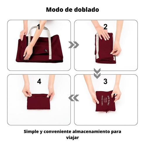 Imagen 2 de 10 de Bolso Plegable Viaje Almacenamiento Impermeable Multiuso