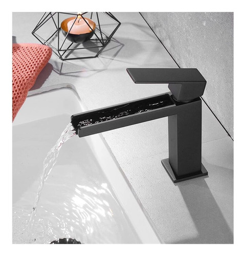 Grifo Lavabo Para Baño Cascada Caliente Frio Laton Solido