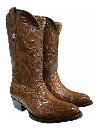 Bota Montana Original Piel Pata De Avestruz Hombre Oferta 