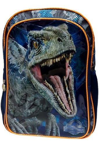 Mochila Grande Escolar Ruz Jurassic World Dinosaurio Blue 173705 Coleccion Furia Color Azul