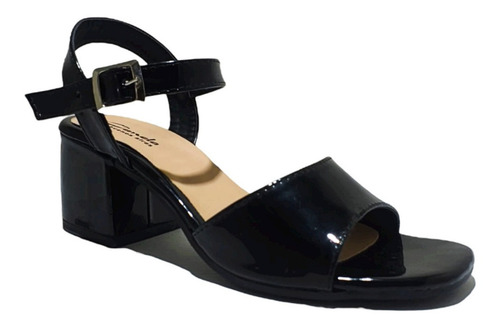 Imagen 3 de 5 de Sandalias Agatha Charol Black