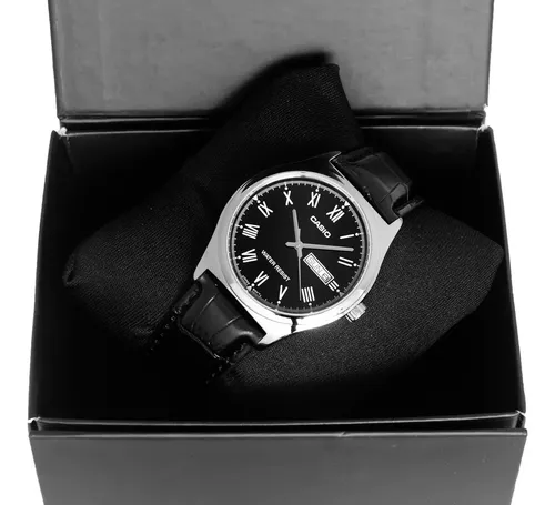 Relogio Casio Masculino Mtp-v006l 1bu Preto Couro Oferta | Parcelamento sem juros