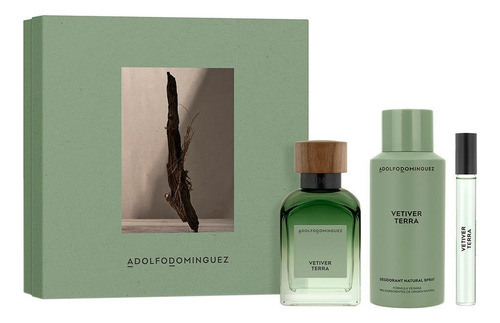 Kit Adolfo Dominguez Vetiver Terra Edp Perf Masc E Des E Min