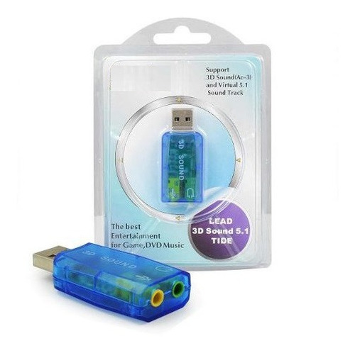 Tarjeta De Sonido Externa Usb 2.0 Pc Virtual Dj 3d 7.1 Canal