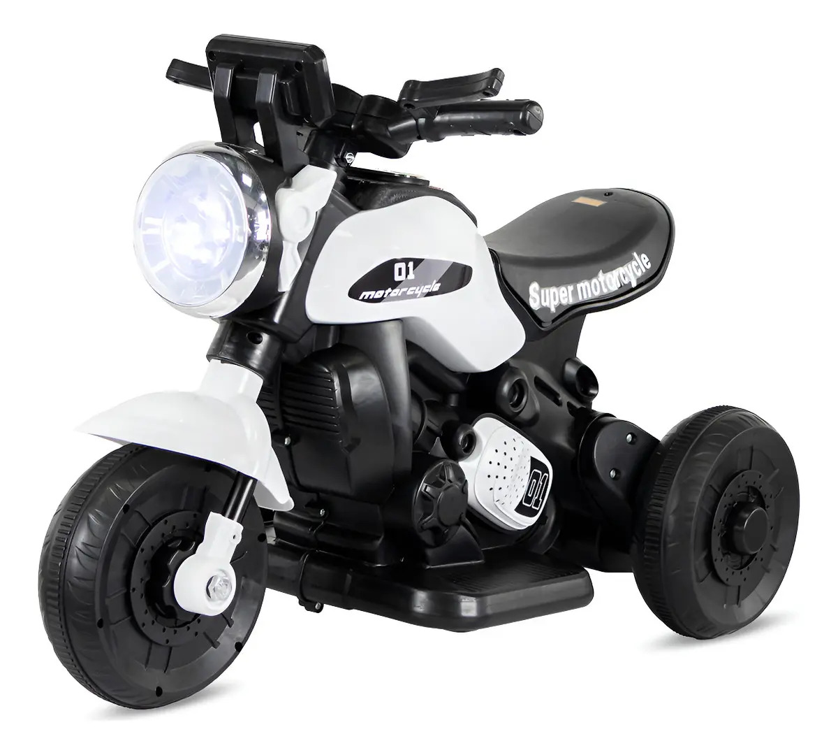 Carro Moto Eléctrico Prinsel 6v Montable 1-4 Años Color Blanco