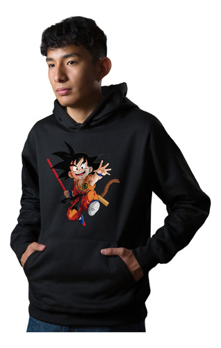 Sudadera Goku Dragon Ball Z Niño Con Gorro Color Negro Es Se