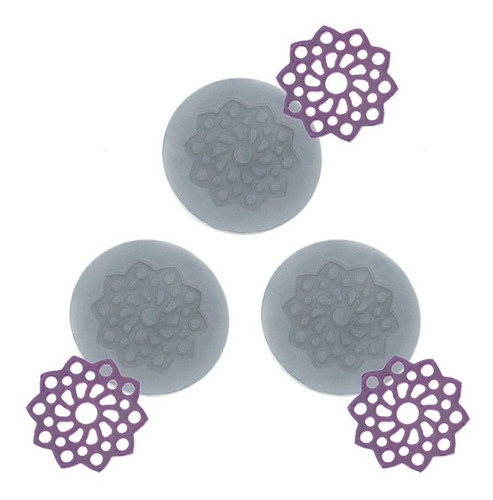 Molde de silicona 769, modelo Rowena Round Mini Lace Trio