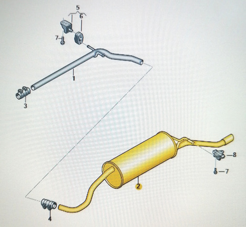 Silenciador Final Vw Polo 2015-2023 Y Vento 2015-2016