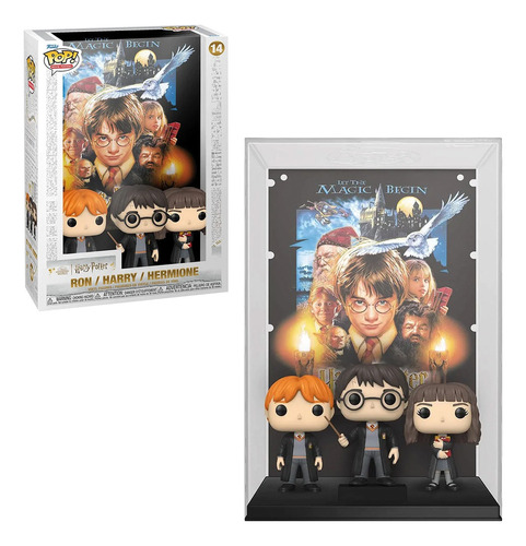 Funko Pop Ron Harry Y Hermione #14 Harry Potter Poster Jumbo