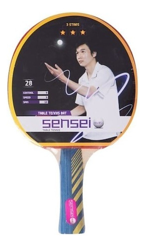 Imagen 1 de 1 de Paleta De Ping Pong Sensei 3 Estrellas 