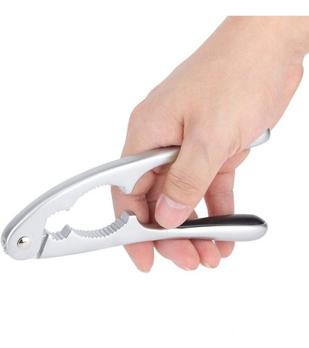 Pinza Quebrador Nueces Cascanueces Abre Frascos Acero Inox Color Plateado