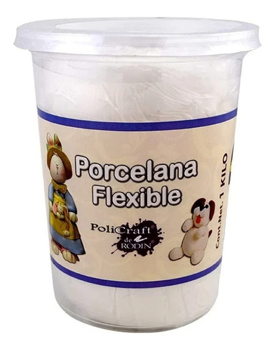 Porcelana Flexible Francesa Policraft Moldeble Manualidads-