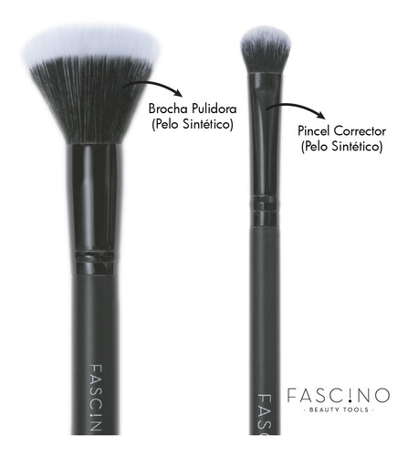 Imagen 8 de 10 de Set 15 Brochas Y Pinceles De Maquillaje Crueltyfree Fascino