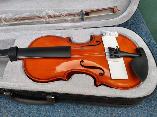 Imagen 4 de 5 de Violin De Estudio 3/4 Con Arco Resina Estuche Y Mentonera
