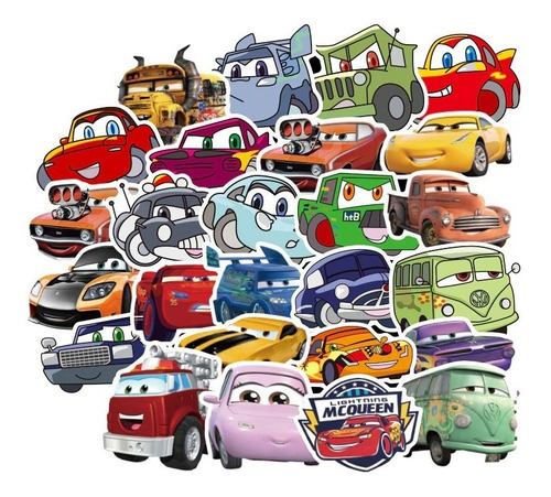 Imagen 3 de 4 de Cars - Set De 50 Stickers / Calcomanías / Pegatinas