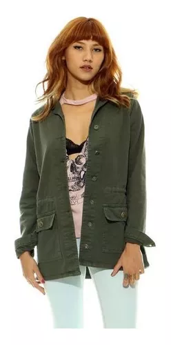 parka verde militar lady rock