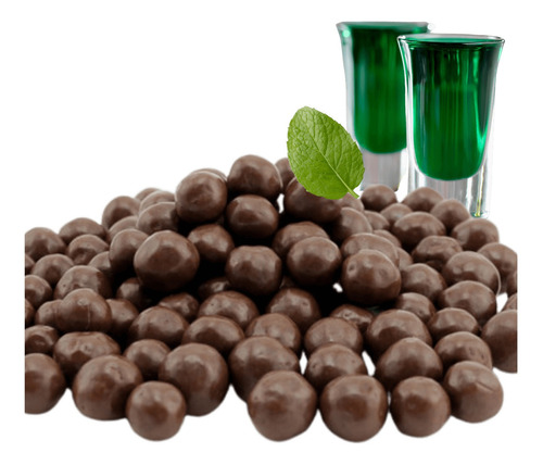 Drágea De Chocolate Ao Leite Com Licor De Menta 250g