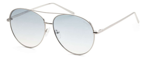 Lentes De Sol Guess Para Dama Gf0391-10w 63mm Protección Uv