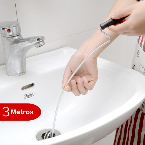 Sonda Destapador Cañerias 3 Metros Ducha Wc Lavamanos