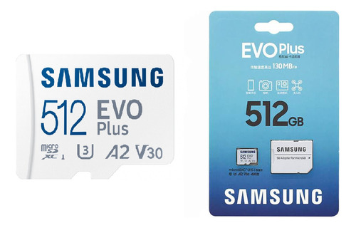 Memoria Microsd Samusng Evo 512gb Para Camaras De Seguridad