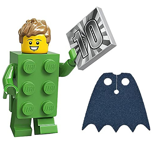 Minifiguras Lego Serie 20 - Disfraz De Ladrillo Verde Con Bo