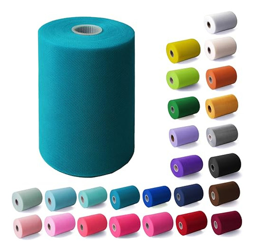 , Tulle Fabric Roll 6  By 100 Yards (300 Ft) Turquoise ...