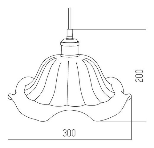 Imagen 3 de 3 de Lampara Colgante Vidrio Trasparente 30 Cms Vin Leuk E27