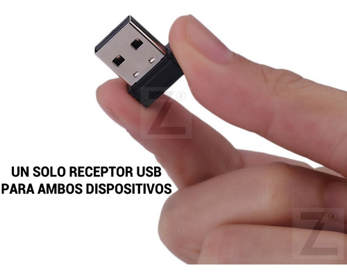 Imagen 5 de 6 de Combo Kit Teclado Y Mouse Inalambrico Español Ñ Pc Notebook