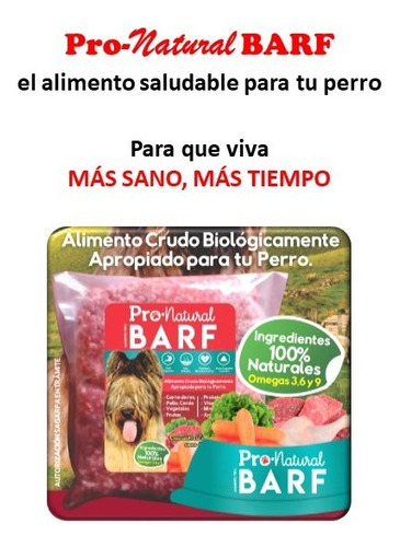 14 Paquetes De Pro-natural Barf De 900 G C/u. Incluye Envío