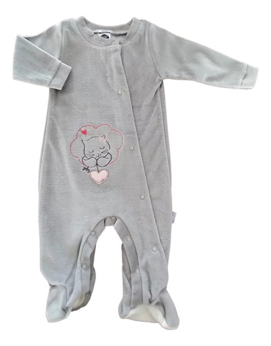 Enterito Bebe Invierno Osito Plush Nena Ajuar  Manga Larga