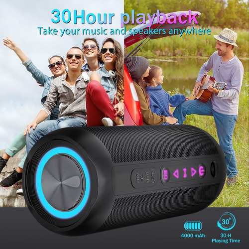 Altavoz Portátil Bluetooth 53 Con Bajo Profundo, Ip66 E De