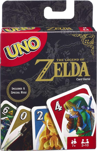 Juego Cartas Uno The Legend Of Zelda Regla Especial Mattel