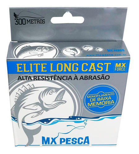 Linha Mx Elite Long Cast 300m Azul Clara 0,38 17,30kg