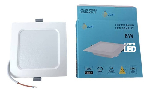 Lámpara Led Dob 6w Empotrar Cuadrada - Luz Blanca 85-277v