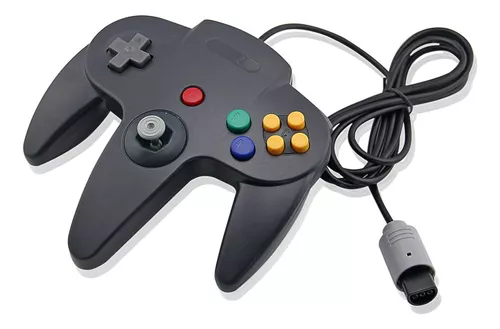 Controle Nintendo 64 Usb Com Fio Para Pc Mac Raspyberry Cinza em