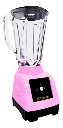 Licuadora 550w Vidrio 2l Tradicional 2vel Bosstech B2 Rosa