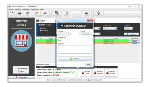 Prontas Ventas - Stock Proveedores Cuenta Corriente Ticket