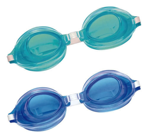 2 Óculos De Natação Infantil Fashion 1 Verde E 1 Azul