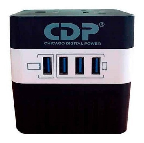 Estabilizador Cdp Ru-avr604i 600va / 300w, 4 Salidas, 4 Usb