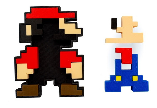 Imagen 9 de 10 de Super Mario Pixel (puzzle) Figura Impresa En 3d Excelente