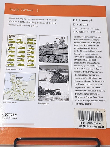 Livro Us Armored Divisions European Operations 1944-45 Bto 3 - Usado
