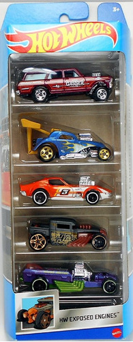 Hot Wheels 5 Pack Hw Exposed Engines Corvette Monkey Garage