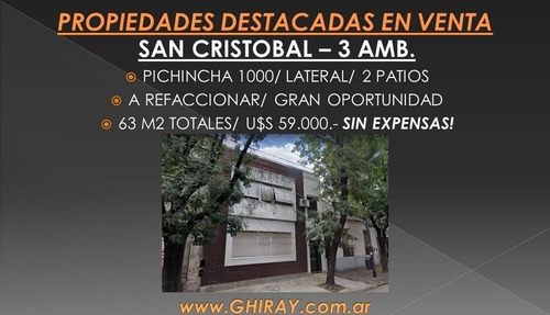 Imagen 2 de 11 de 3 Amb. San Cristobal, Pichincha 1000. A Refaccionar