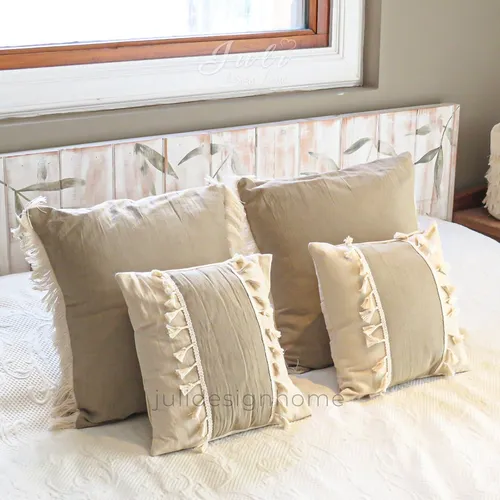 Set X4 Almohadones Decorativos Para Cama Sillones Premium