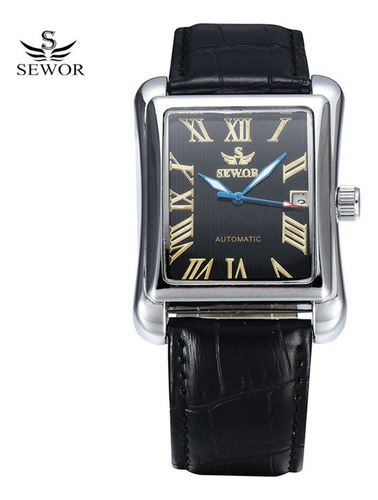 Nuevo Reloj Automático Retro Rectangular De Lujo Sewor