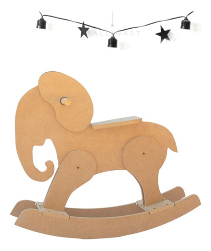 Silla Mecedora Infantil Animales Allinart Mdf S/pintar