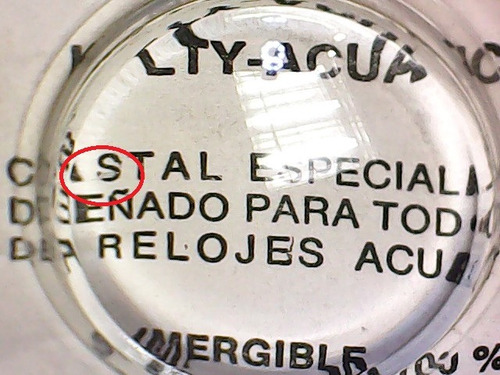 Vidrio Acrílico Para Reloj De Pulsera. Desotos. (Usado)