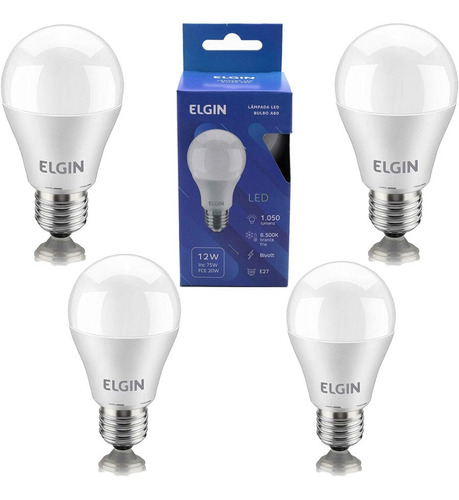 Lâmpada Led Bulbo Pêra 12w Branco Frio 6500k Kit Com 5 Cor da luz Branco-frio 110V/220V