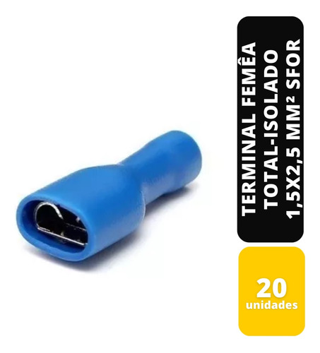 Kit C/20 Terminal Femea Total-isolado Pvc 1,5x2,5 Mm²  Sfor