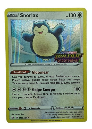 Snorlax Swsh068 Sp